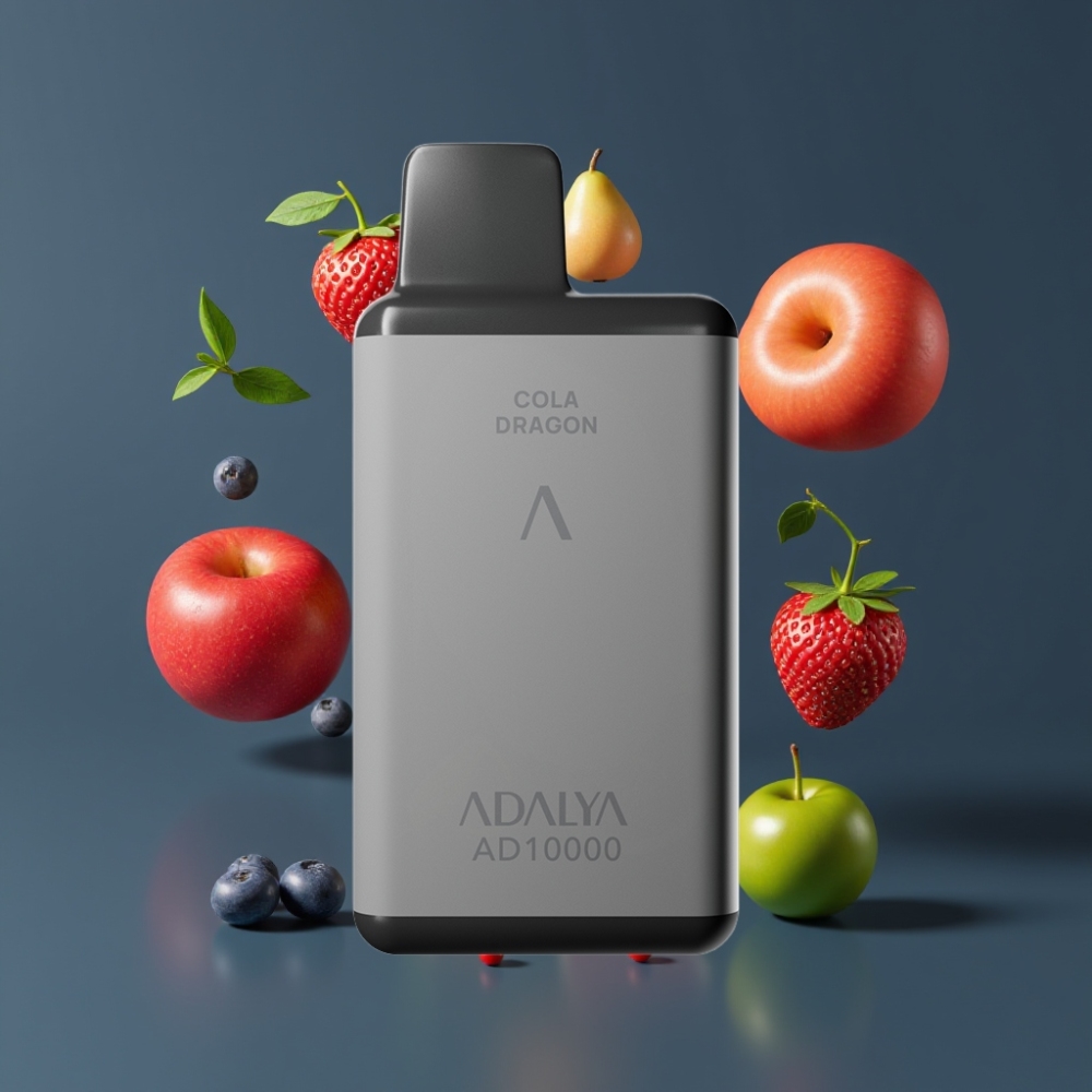 Adalya AD 10000 Puffs France Grossiste Vape Jetable Gris Spatial – Menthe Poivrée, USB-C, 14 ml, 2% Nicotine