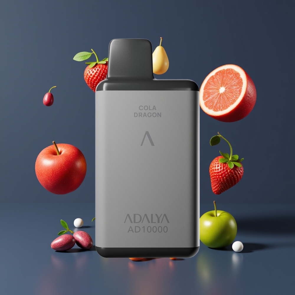 Adalya AD 10000 Puffs France Grossiste Vape Jetable Gris Spatial - Tube en Aluminium, 14 ml, 2% Nicotine, Rechargeable USB-C, 650 mAh