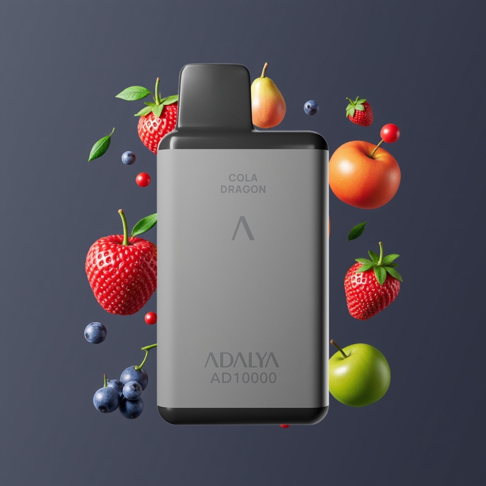 Adalya AD 10000 Puffs France Grossiste Vape Jetable Gris Spatial, Tube en Aluminium, Lumière Bleue, Rechargeable USB-C, 2% Nicotine