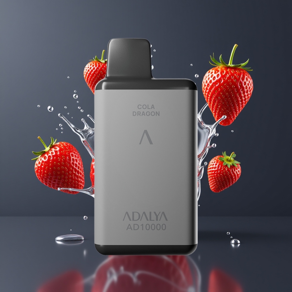 Adalya AD 10000 Puffs France grossiste Vape Jetable Gris Spatial avec Fraise Éclaboussure