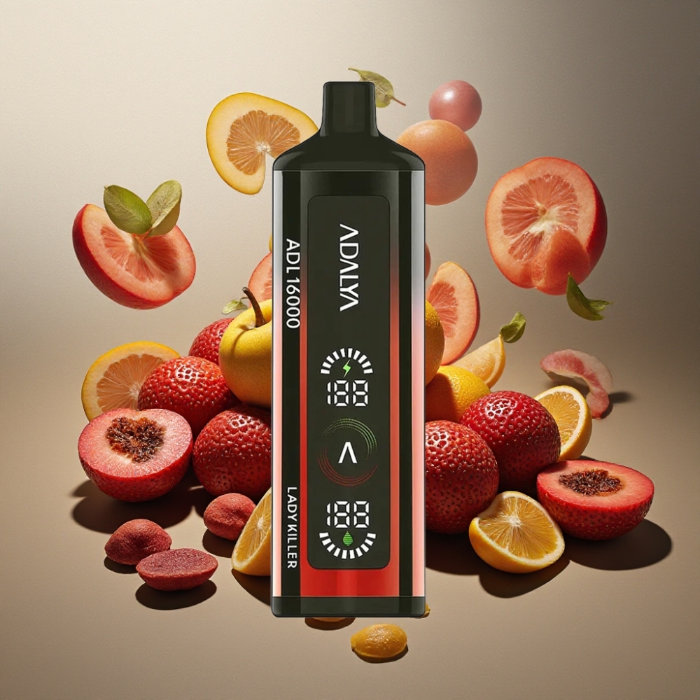 Adalya ADL 16000 PRO Puffs Vape Jetable France Grossiste - Dégradé de Trois Couleurs, Bobine Smart Mesh, Écran Numérique, Rechargeable USB-C