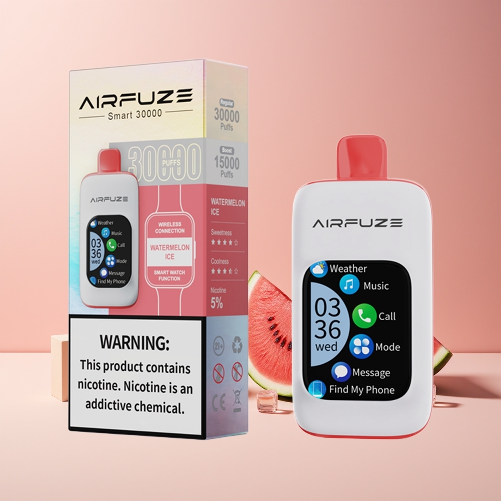 AirFuze Smart 30000 Puffs Disposable Pod - 900mAh, 5% Nicotine, Pastèque Glacée - France Grossiste