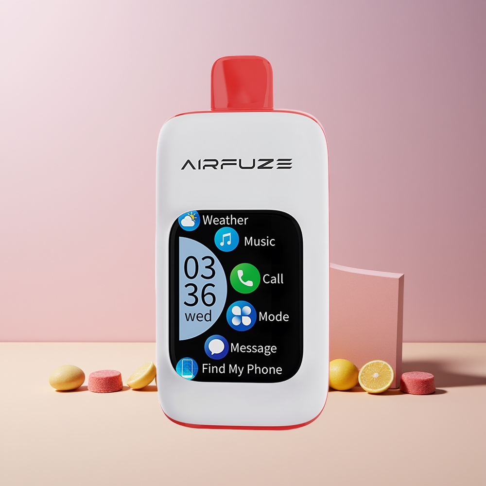 AirFuze Smart 30000 Puffs France Grossiste - Pod Jetable Écran Tactile 2.01" TFT, 5% Nicotine, 900mAh, Type-C, Saveur Gummy Acidulée