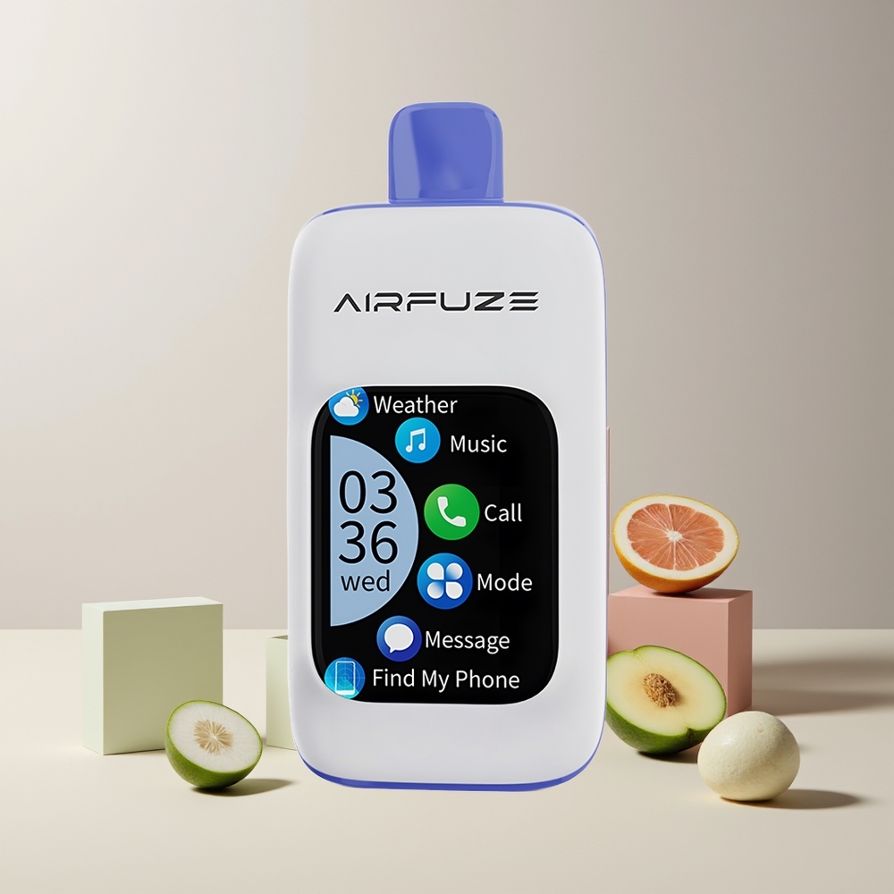 AirFuze Smart 30000 Puffs Pod Jetable avec Écran Tactile 2.01" et Port Type-C - Menthe de Miami - France Grossiste