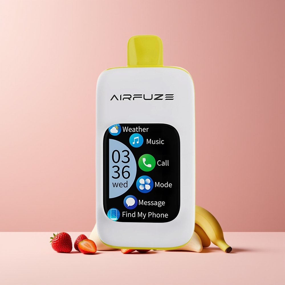 AirFuze Smart Pro 40000 Puffs France Grossiste - 900mAh Rechargeable, 20ML, 2%/5% Nicotine, Fraise Banane