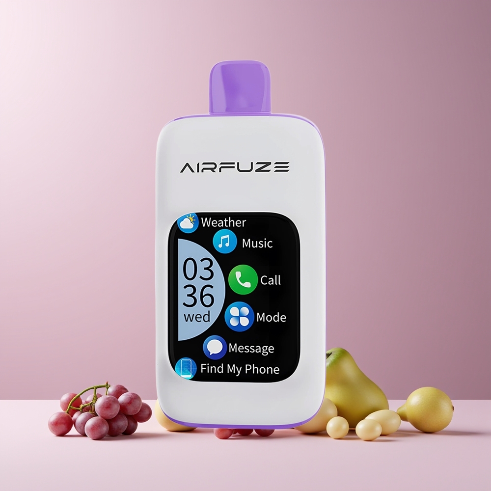 AirFuze Smart Pro 40000 Puffs France Grossiste - 900mAh Rechargeable, 20ML, 2%/5% Nicotine, Éclat de Raisin
