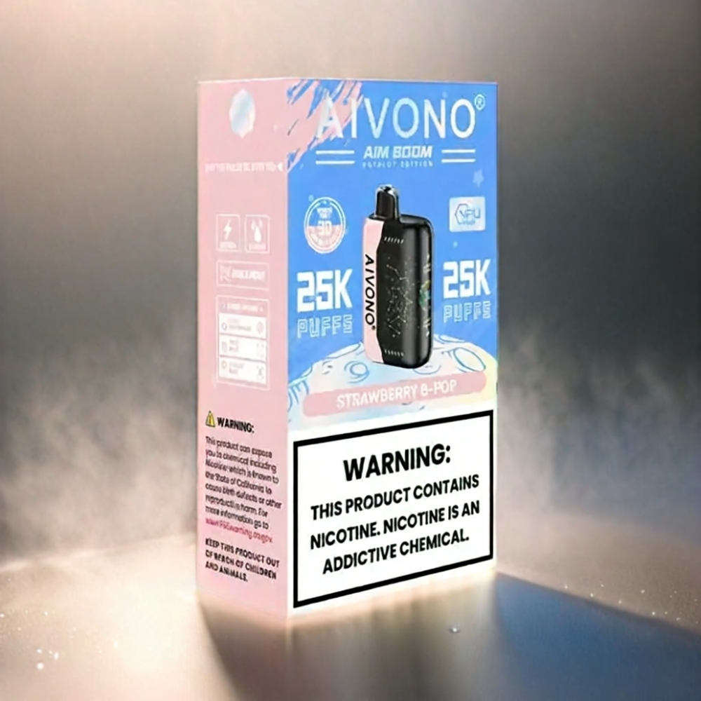 Aivono AIM BOOM 25000 Puffs France Grosiste Avec Fulse B-pop, 0% -5% de nicotine, 28 ml e-liquide, 650mAh, Type-C