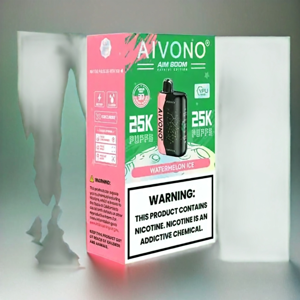 Aivono Aim Boom 25000 Puffs France Grosiste Avec Pastèque Glacée, 0-5% de nicotine, 650mAh