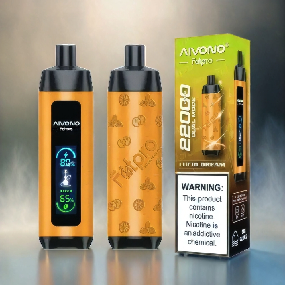 Aivono AIM FATPRO 22000 Puffs France Grosiste AVEC 28ML E-Liquide, 10 sauvegardes, 600mAh Rechargeable ET Double Mode Eco / Boost - Lucid Dream