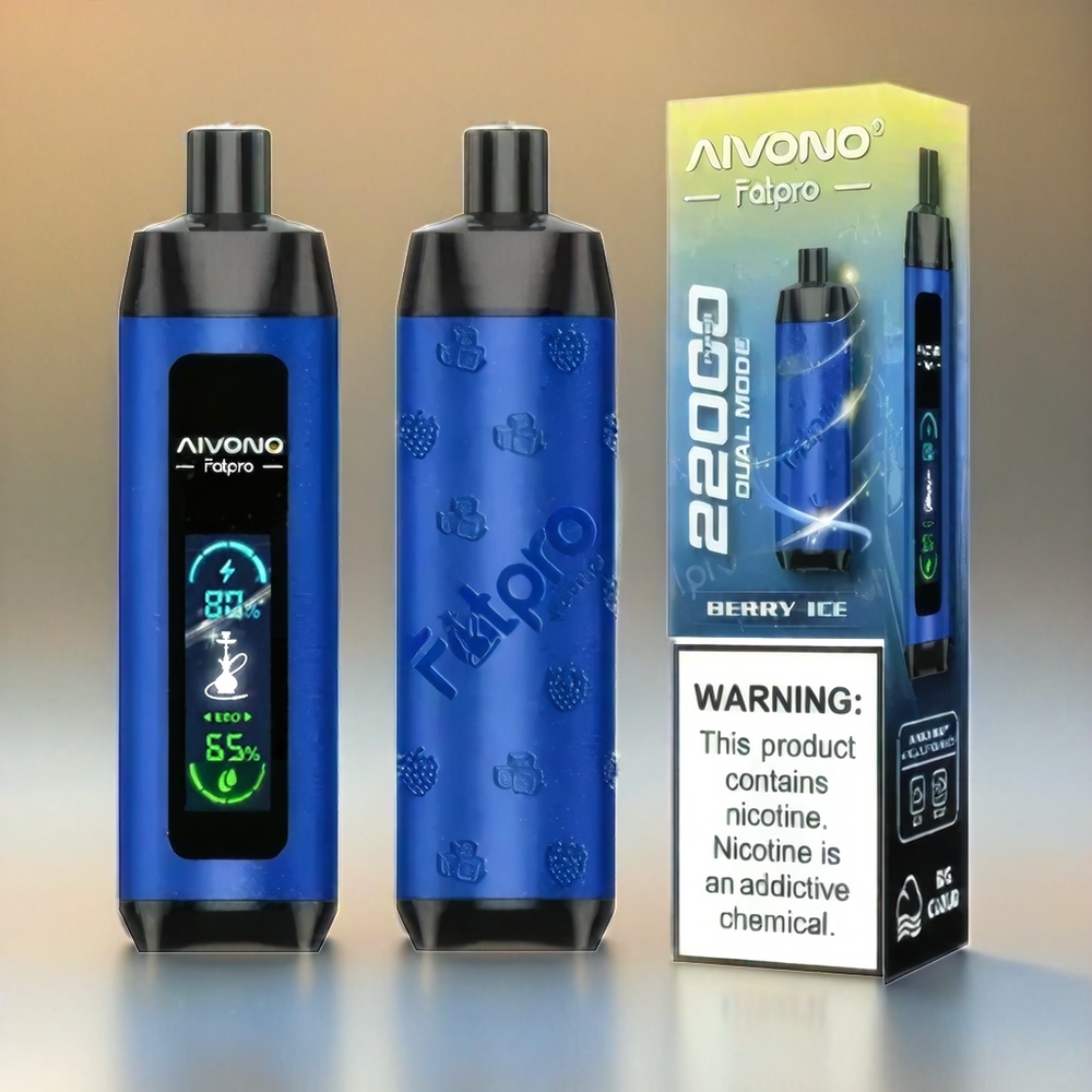 Aivono AIM Fatpro 22000 Puffs France Grosiste - 28 ml e-liquide, rechargeable 600mAh, Baie Glacée (glace de baies)
