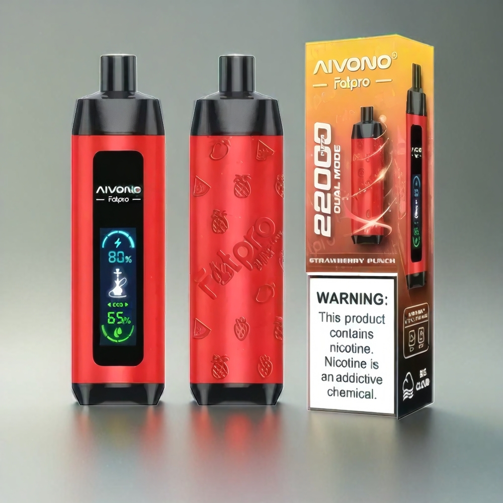 Aivono AIM Fatpro 22000 Puffs France Grosiste AVEC 28ML E-Liquide, 10 Saveurs et Coil Mesh 0,6 ohm Fulse Punch