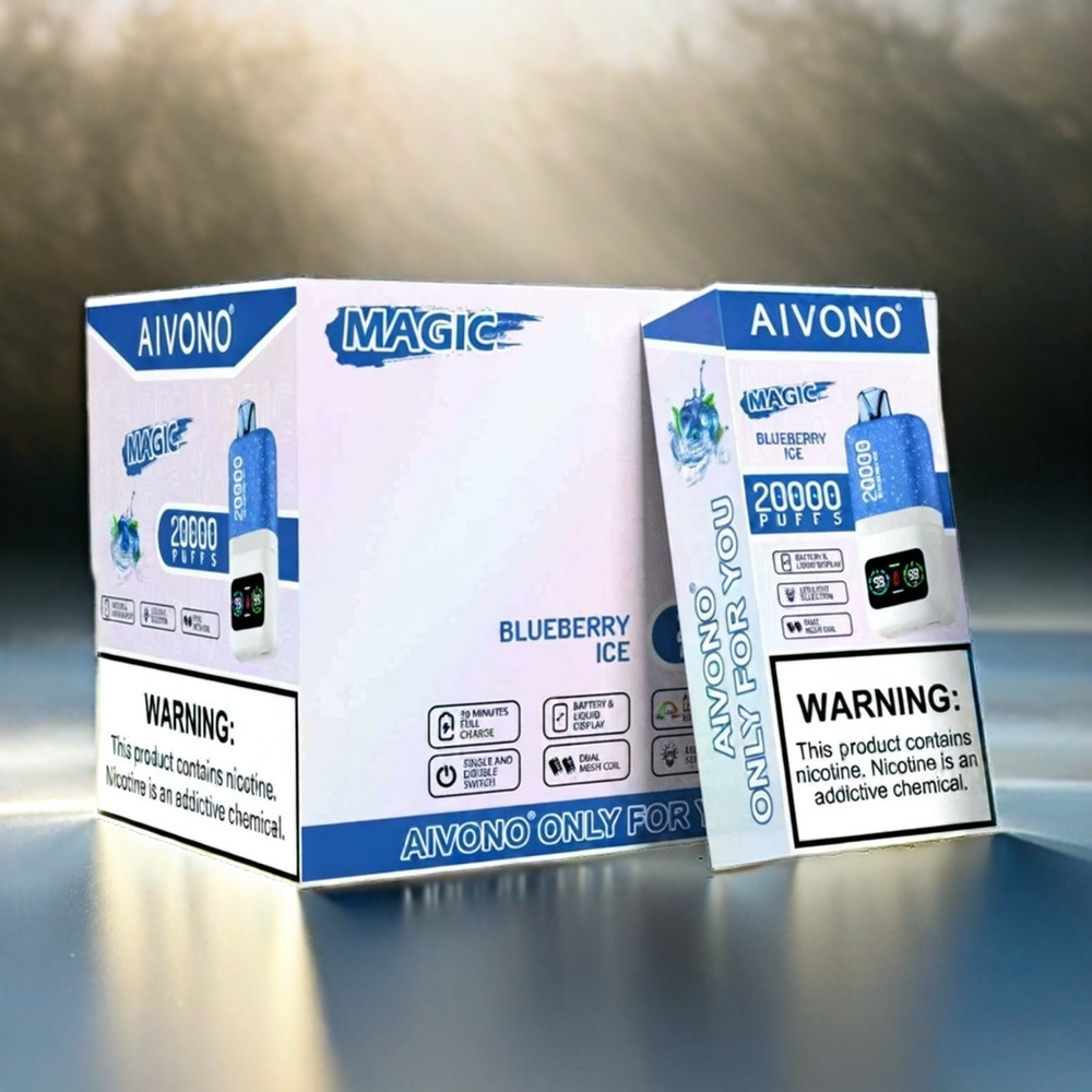 Aivono Aim Magic 20000 Puffs France Grosiste - Jusqu'à 20 000 bouffés - Batterie 600mAh - Type-C - Glace Myrtille