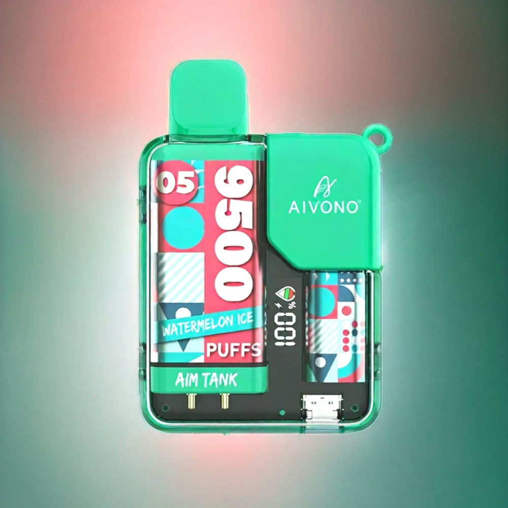 Aivono AIM-Tank 9500 Puffs France Grosiste 18ml 650mAh LCD Glace à la Pastèque