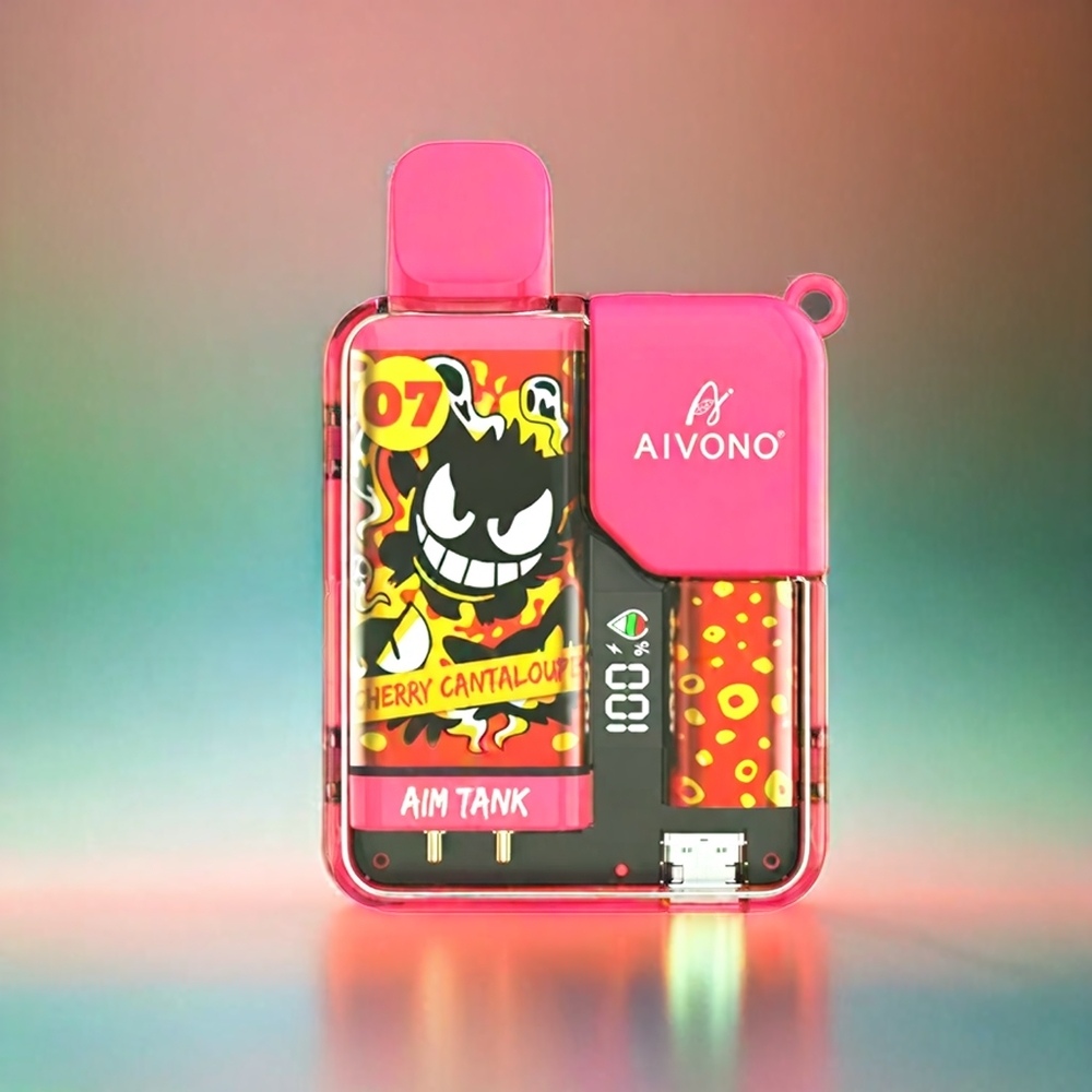 Aivono AIM-Tank 9500 Puffs France Grosiste Avec Cerise Cantaloup - 18 ml, 650mAh, bobine de maille de 1,2 ohm