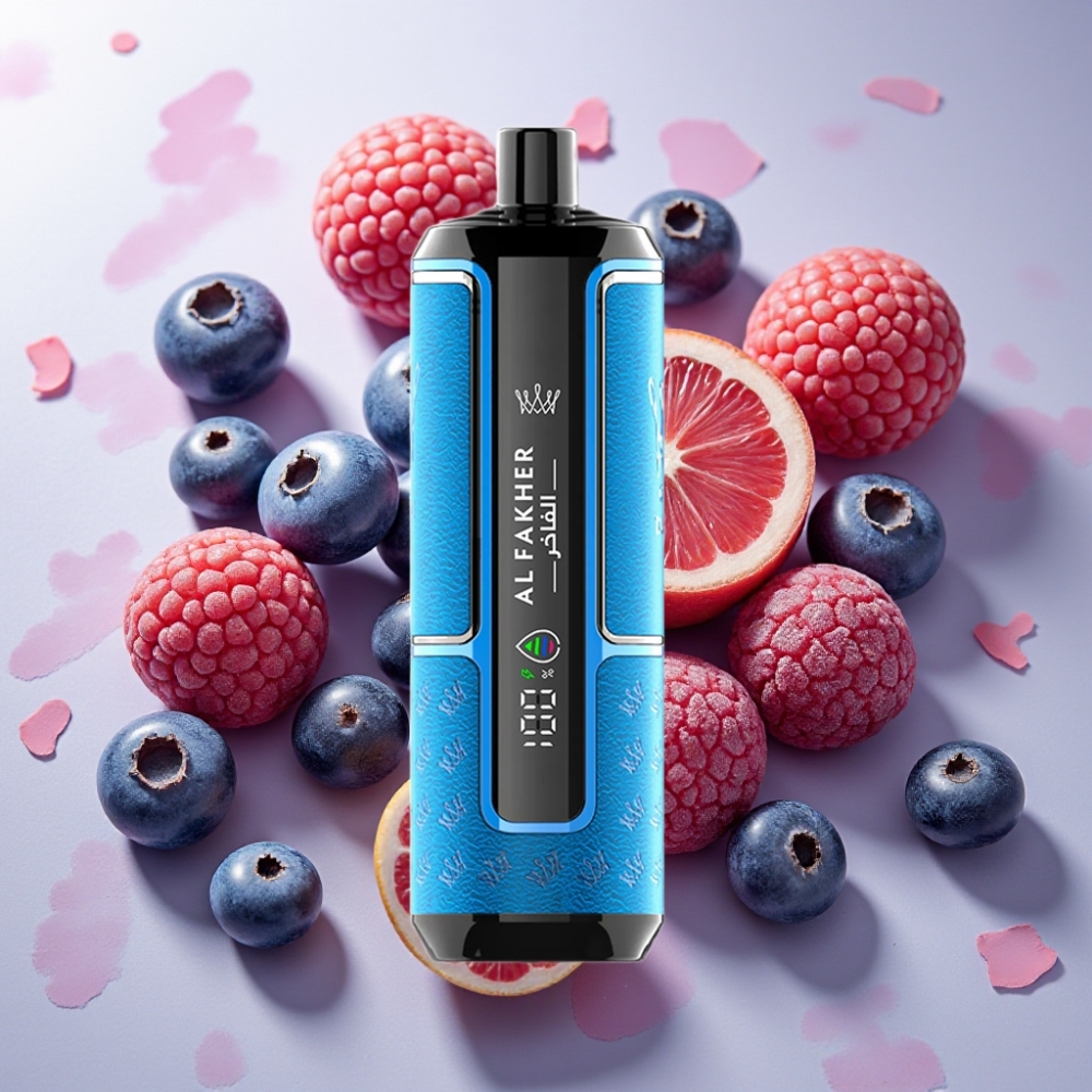 Al Fakher Crown Bar 15K Hypermax Vape Jetable Kit France Grossiste - 22ml, 600mAh, Type-C, 15 000 Puffs, DTL, 6mg, Compact et Léger, Gomme Myrtille