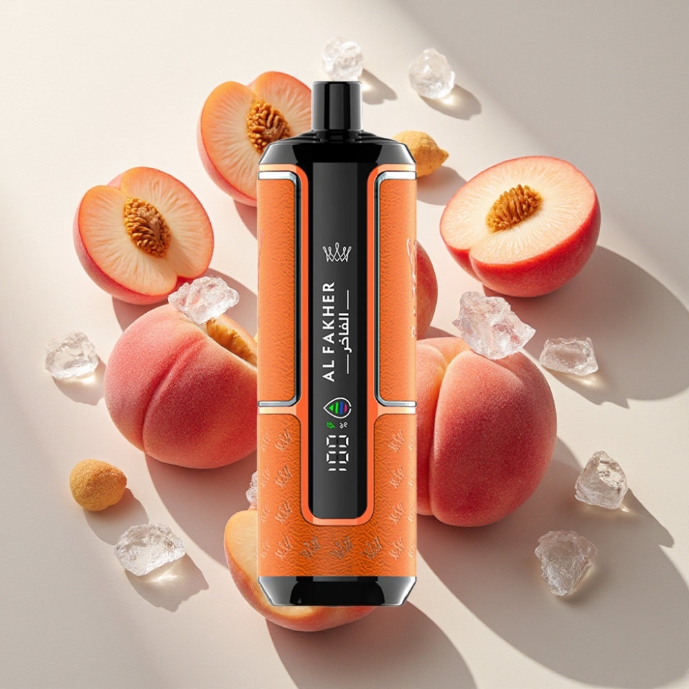 Al Fakher Crown Bar 15K Hypermax Vape Jetable Kit France grossiste - Pêche Glacée, 22ml, 15 000 Puffs, 600mAh