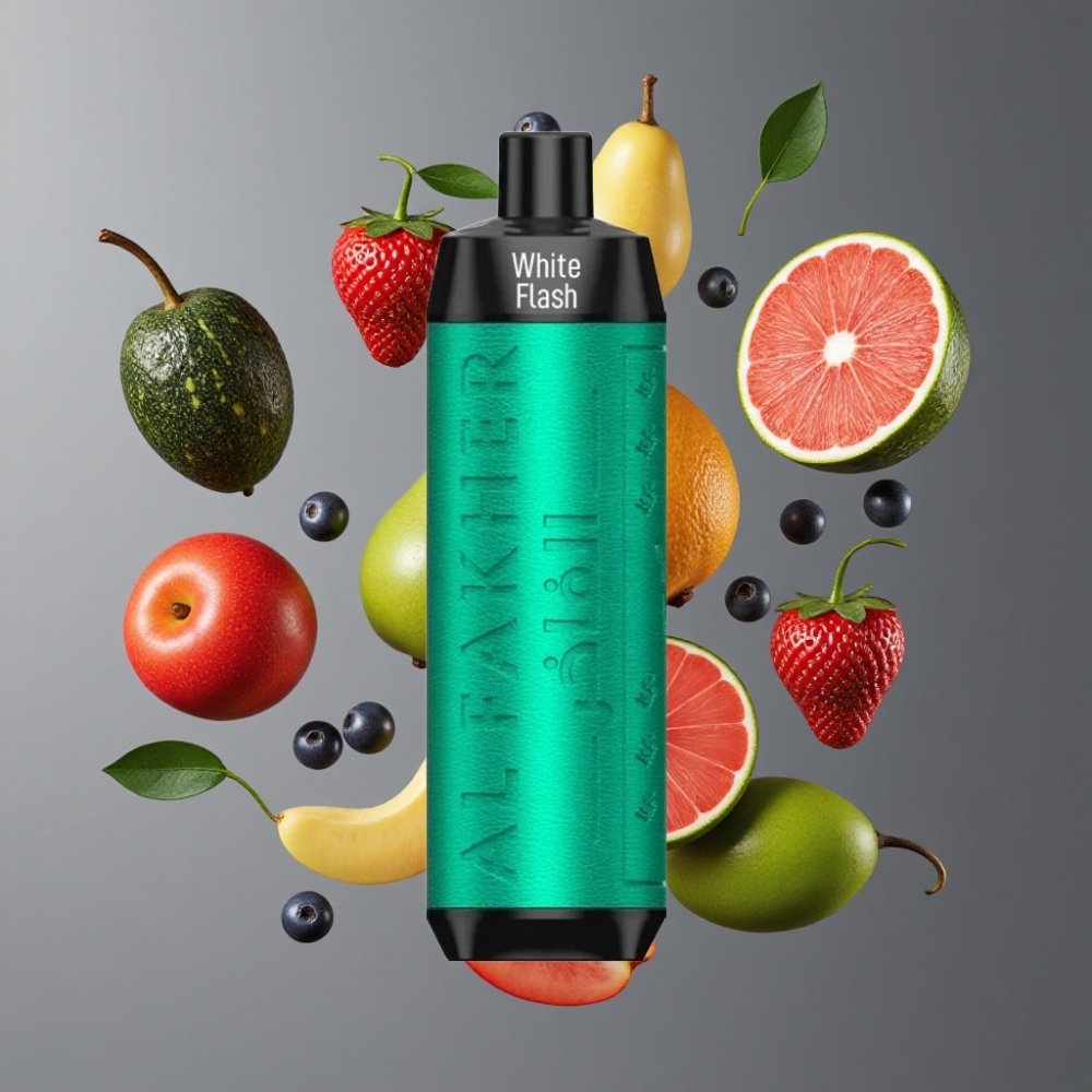 Al Fakher Crown Bar 8000 Crystal Vape Jetable Blanc Flash - France Grossiste - 18ml, 5mg, 8000 Puffs, Batterie 600mAh