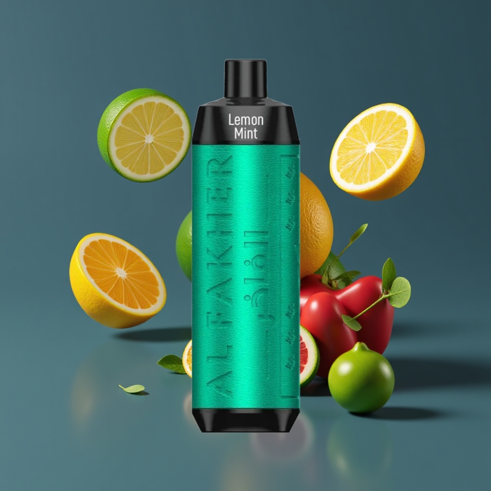 Al Fakher Crown Bar 8000 Crystal Vape Jetable Citron Menthe - France grossiste - 600mAh, 18ml, 8000 Puffs