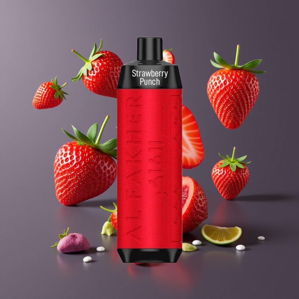 Al Fakher Crown Bar 8000 Crystal Vape Jetable France grossiste - 600mAh, 18ml, 8000 Puffs, 0.6 ohm, Fraise Punch (Strawberry Punch)