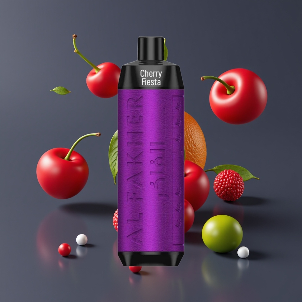 Al Fakher Crown Bar 8000 Crystal Vape Jetable France grossiste - Cerise Fiesta, 18ml, 8000 Puffs, Batterie 600mAh