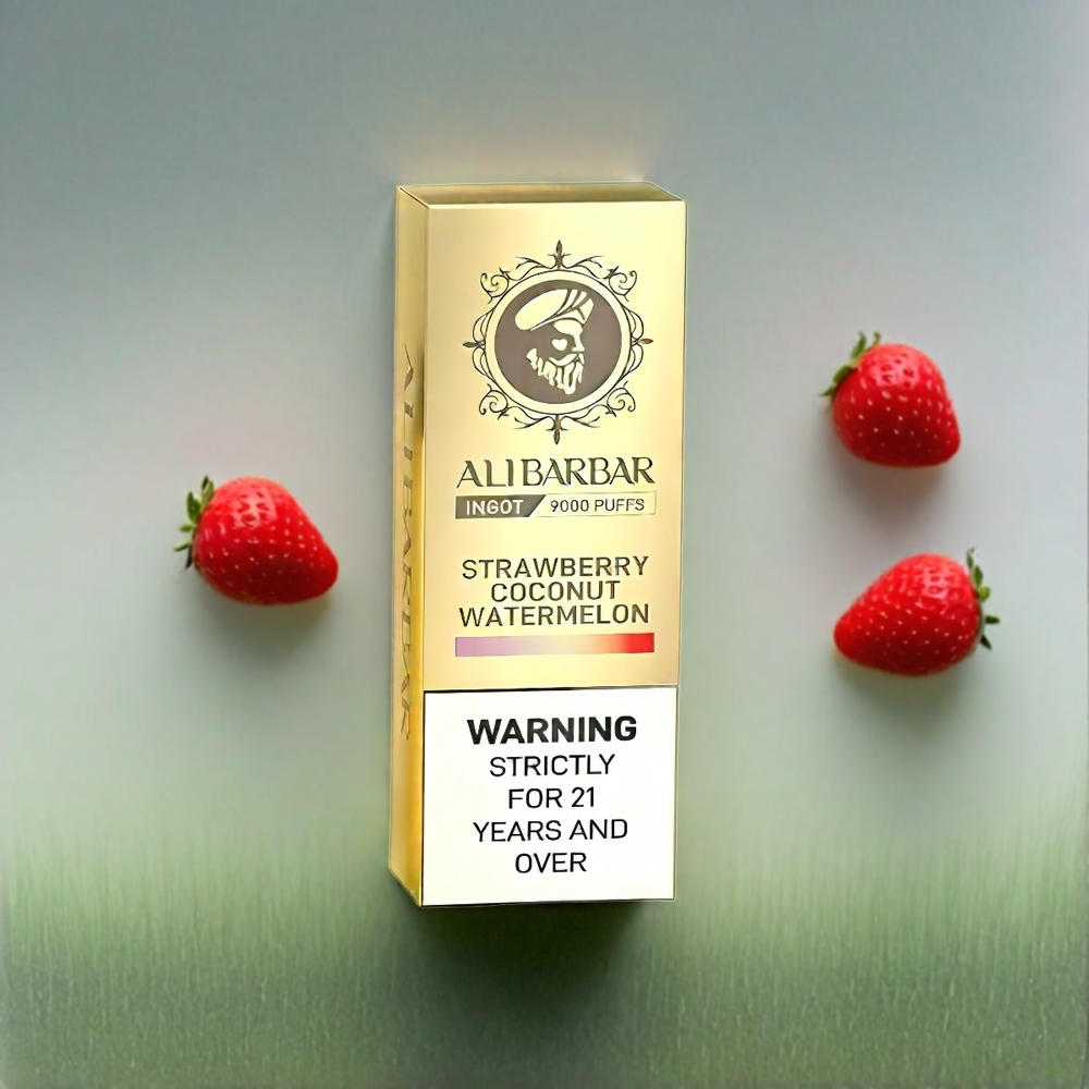 Alibarbar Ingot 9000 Puffs France Grosiste (Fulse Noix de Coco Pastèque) 22 ml 2350mAh Écran LED