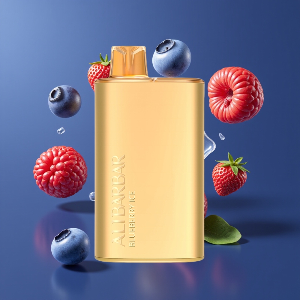 Alibarbar Rich 8000 Puffs France Grossiste - 20ml E-liquide, 2000mAh, Glace Myrtille