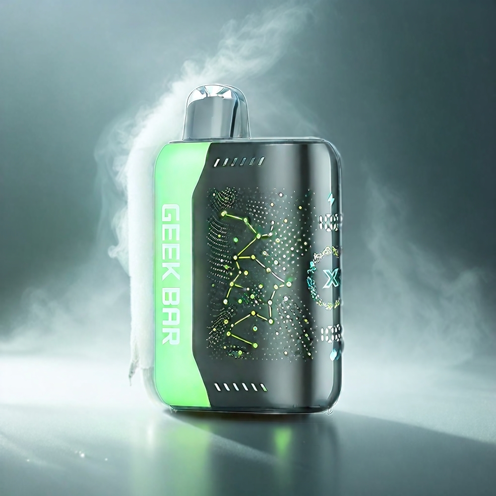 Geek Bar Pulse X 25000 Puffs France Grosiste Avec Écran Courbé 3d et double bobine en filet, 0-5% de nicotine, 18 ml e-liquide Pré-Rempli