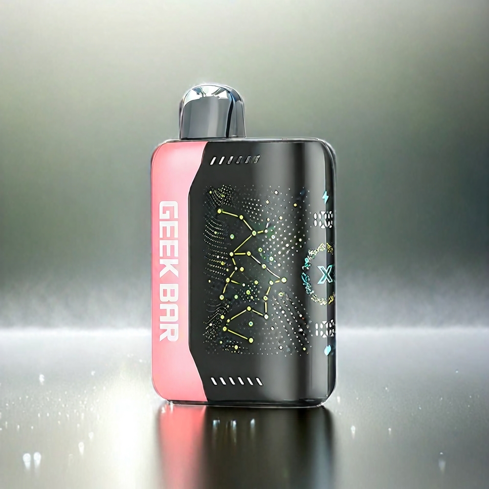 Geek Bar Pulse X 25000 Puffs France Grosiste Avec Écran Courbé 3d et double bobine en filet, 0-5% de nicotine, 18 ml e-liquide Pré-Rempli
