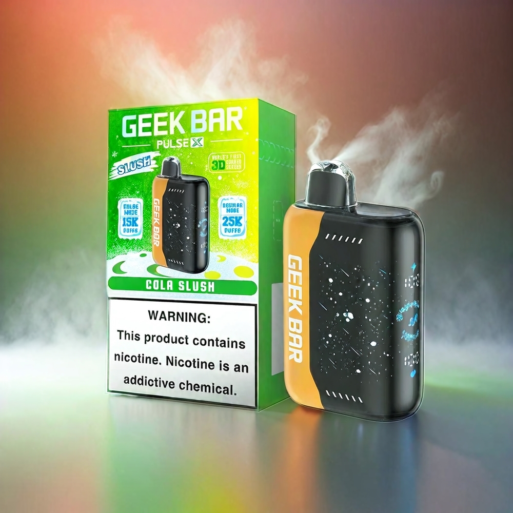 Geek Bar Pulse X 25000 Puffs France Grosiste Slush Édition AVEC 18ML E-Liquide et Écran Courbe 3d