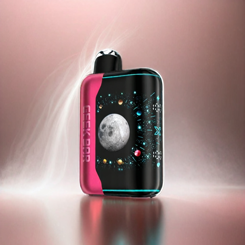 Geek Bar France Grossiste Platinum Edition AVEC 25000 Puffs, Mode Pulse, Finition Acior Platine Mat, Écran Courbe 3D Dynamique et Sour Pink Dust 2%