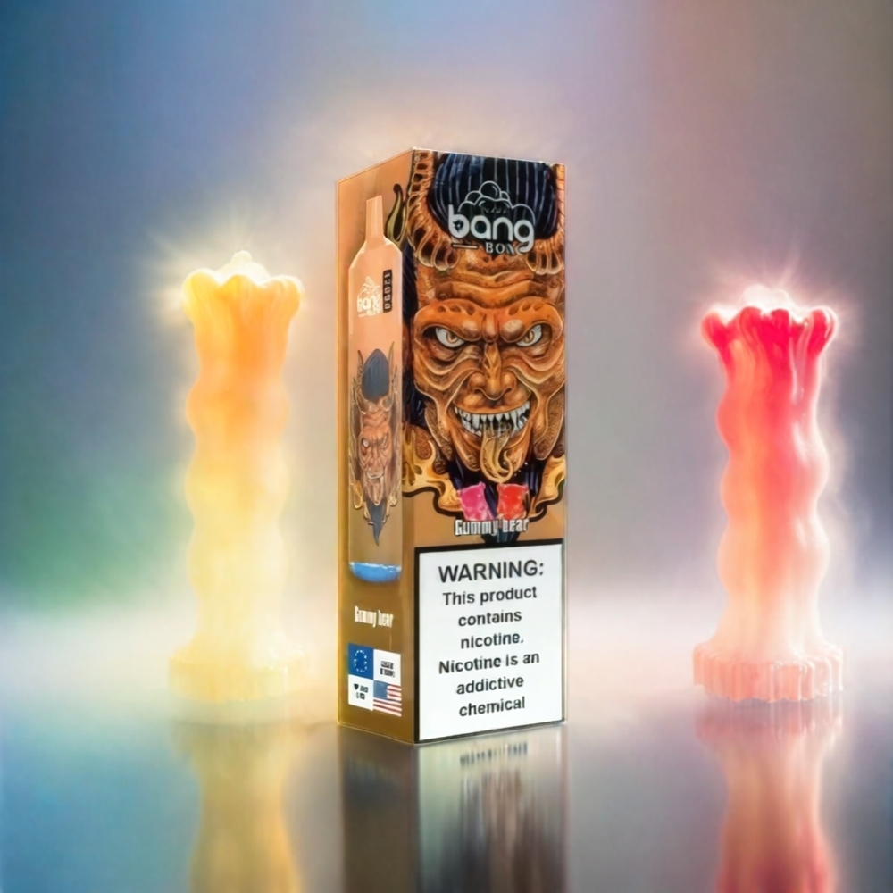 Bang Box 12000 Puffs France Grossiste AVEC 23ml Liquide et 650mAh - Gummy Bear (Ourson Gélifié) - 0% -2% -3% -5% Sel Nic