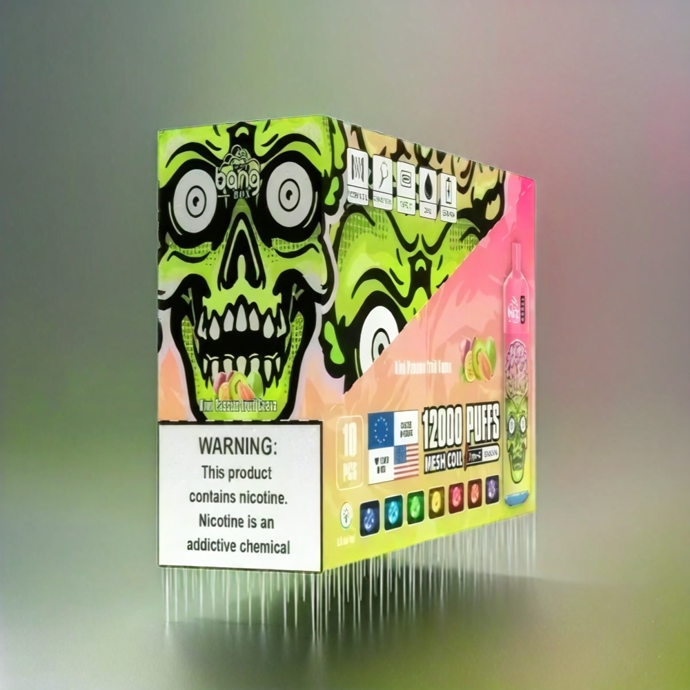 Bang Box 12000 Puffs Vape Kiwi Fruit de la Passion Goyave - France Grosiste - 23 ml - 650mAh - Type-C