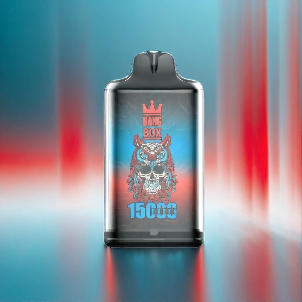 Bang Box 15000 Puffs France Grosiste - 23 ml e-liquide, batterie 650mAh, USB Type-C, Glace Bleu Framboise, 0% / 2% / 3% / 5% de nicotine