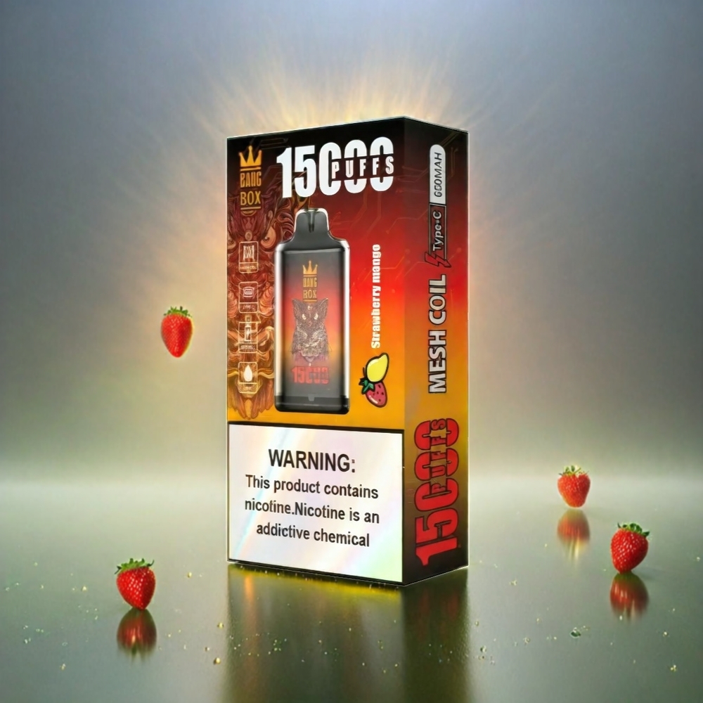 Bang Box 15000 Puffs France Grosiste - E-Liquide 23 ml, nicotine 0% / 2% / 3% / 5%, Fulse mangue