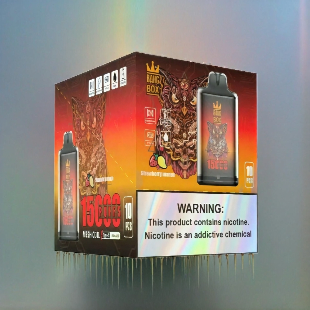 Bang Box 15000 Puffs France Grosiste - E-Liquide 23 ml, nicotine 0% / 2% / 3% / 5%, Fulse mangue