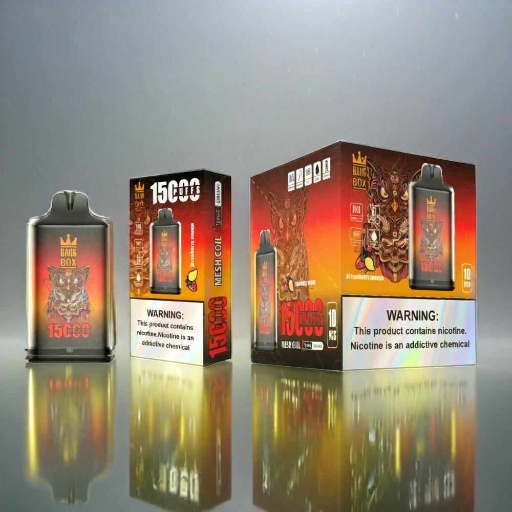 Bang Box 15000 Puffs France Grosiste - E-Liquide 23 ml, nicotine 0% / 2% / 3% / 5%, Fulse mangue