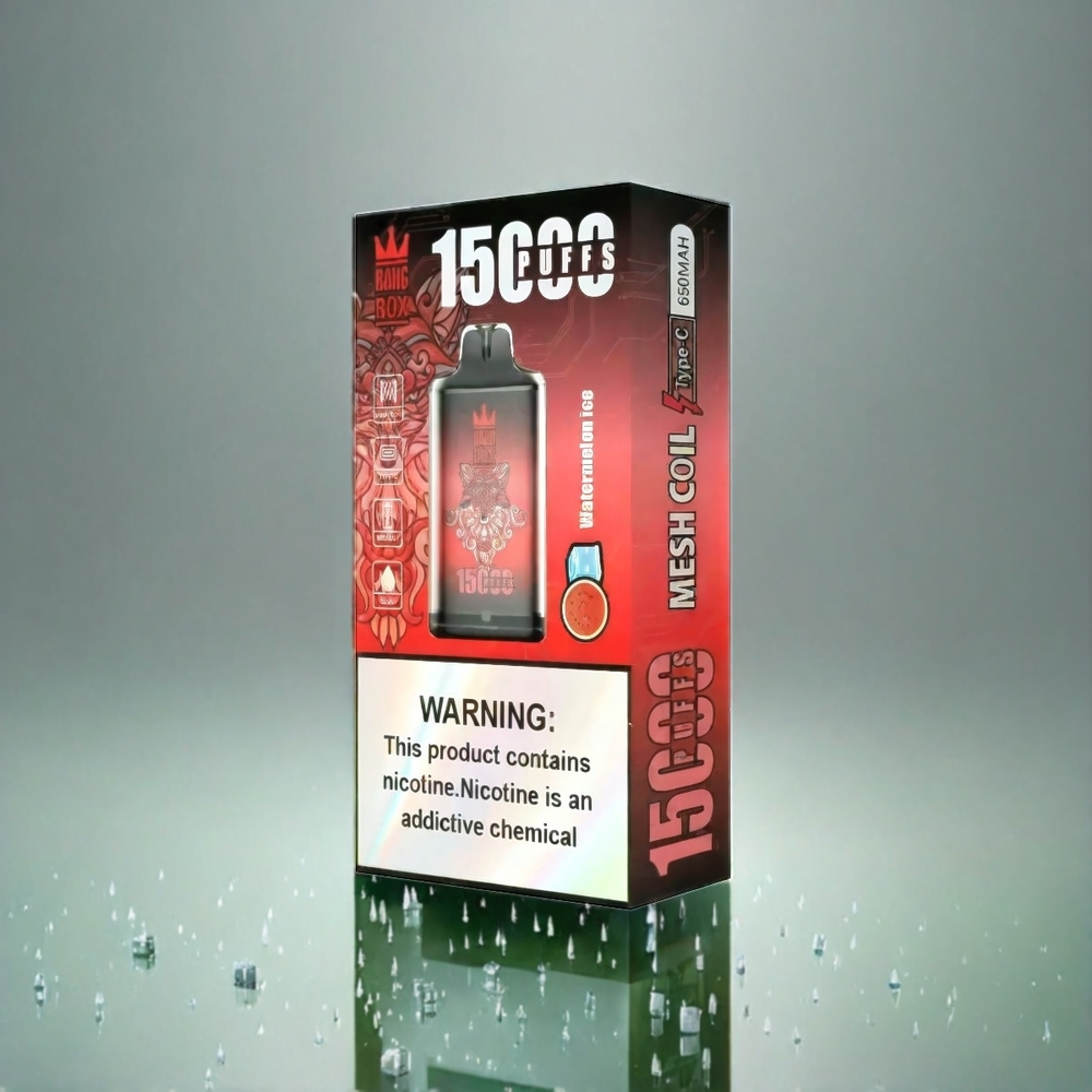 Bang Box 15000 Puffs France Grosiste - Eau Glacée à la Pastèque, 23 ml, 650mAh, Type-C