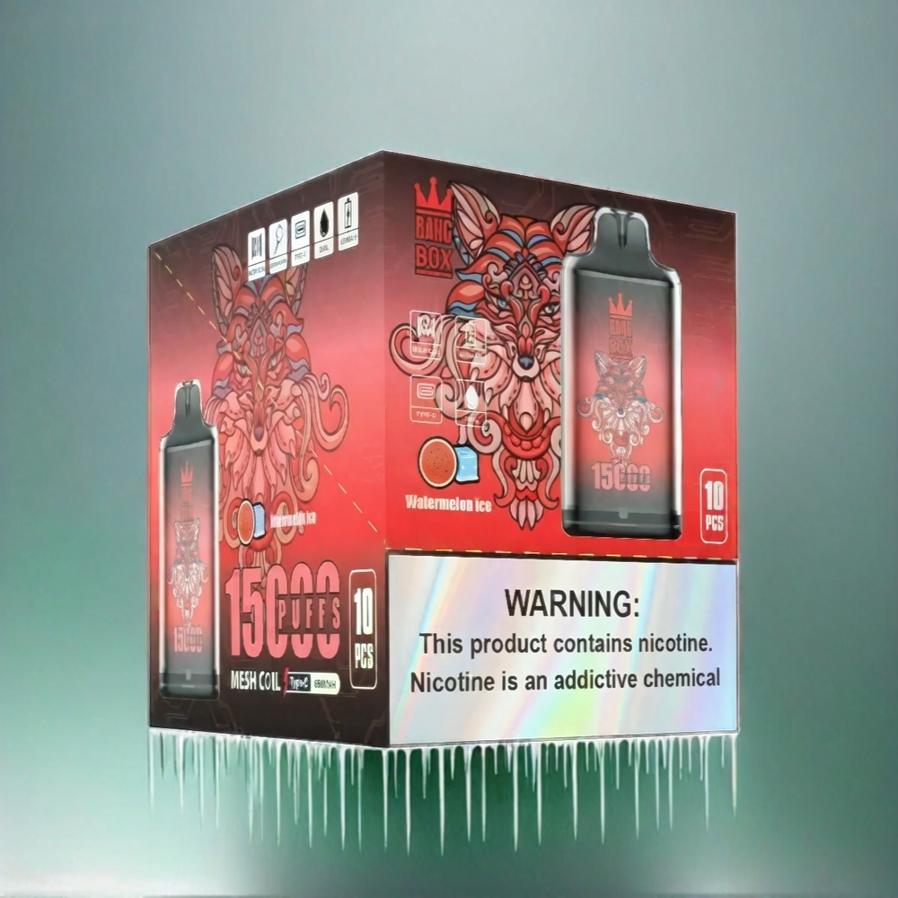 Bang Box 15000 Puffs France Grosiste - Eau Glacée à la Pastèque, 23 ml, 650mAh, Type-C