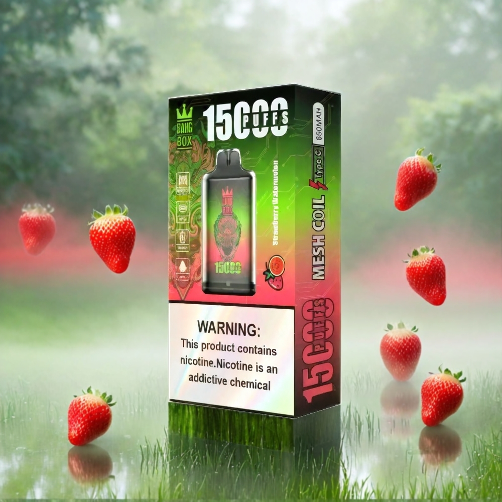 Bang Box 15000 Puffs France Grosiste - Fense Pastèque (pastèque aux fraises) - 23 ml - 2% / 3% / 5% de nicotine - 650mAh - Type-C