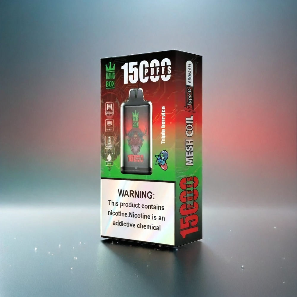 Bang Box 15000 Puffs France Grosiste Triple Baies Glacés