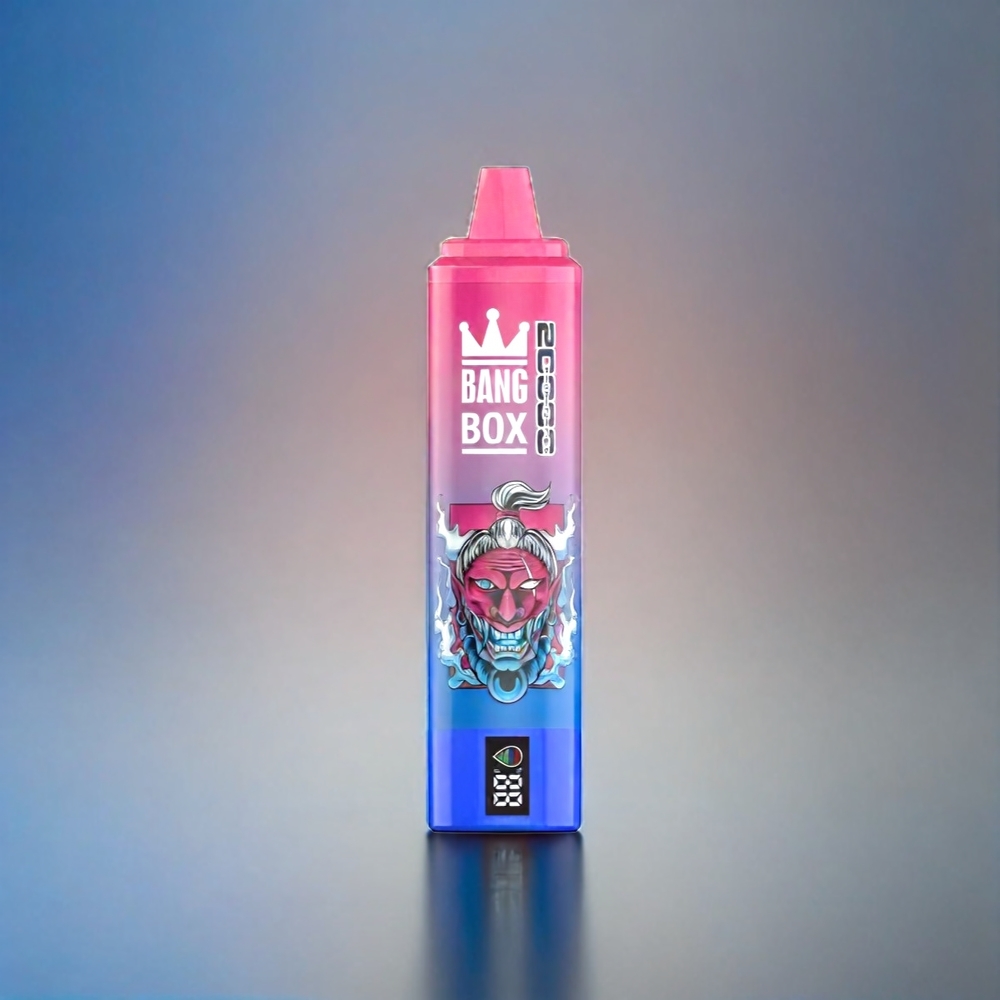 Bang Box 20000 Puffs France Grosiste - 0% -5% de nicotine, 35 ml e-liquide, rechargeable 850mAh, Bleu Framboise acidulée glacée