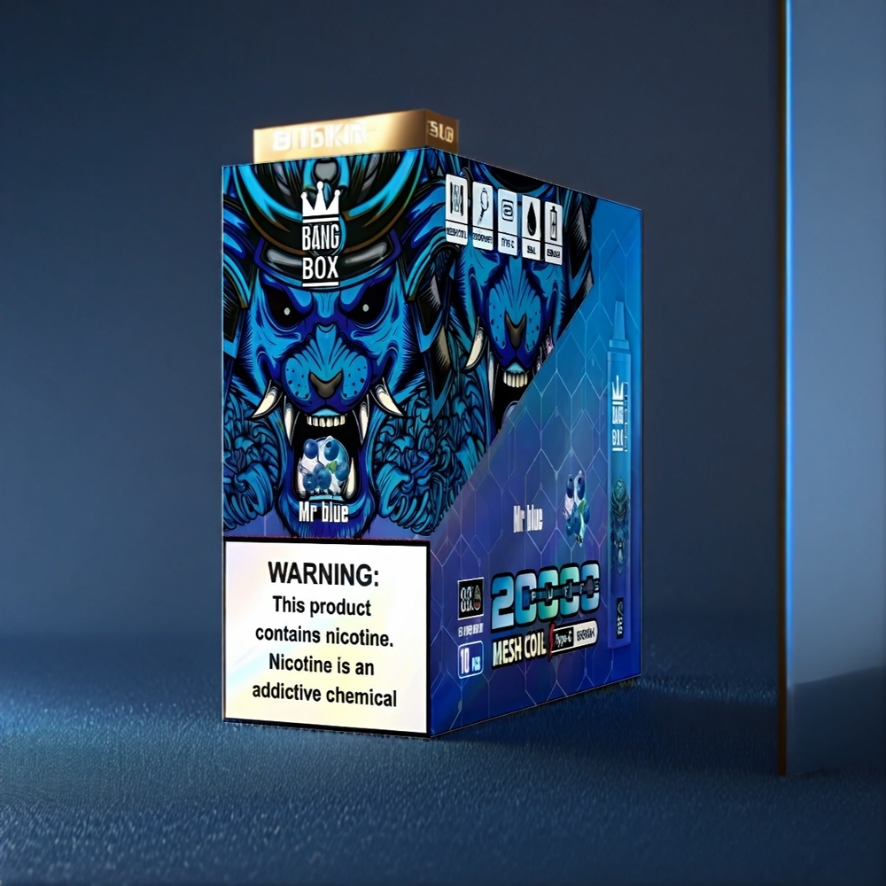 Bang Box 20000 Puffs France Grosiste - 35 ml, 5% de nicotine, 850mAh, Bobine Mesh, M. Bleu