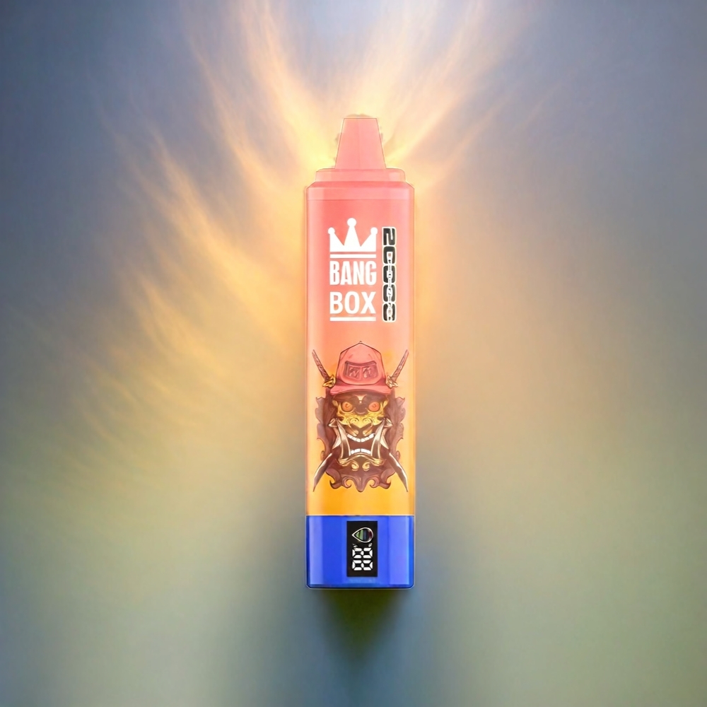 Bang Box 20000 Puffs France Grosiste - 35 ml 850mAh Rechargeable - Mango Peach (Mangue Pêche) - 12 disoniles de sauvegardes