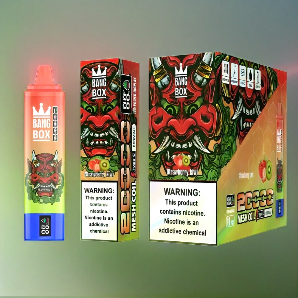 Bang Box 20000 Puffs France Grosiste - Fense Kiwi 0% / 2% / 3% / 5% Nicotine - Ecigarette 35 ml 850mAh Mesh Coil