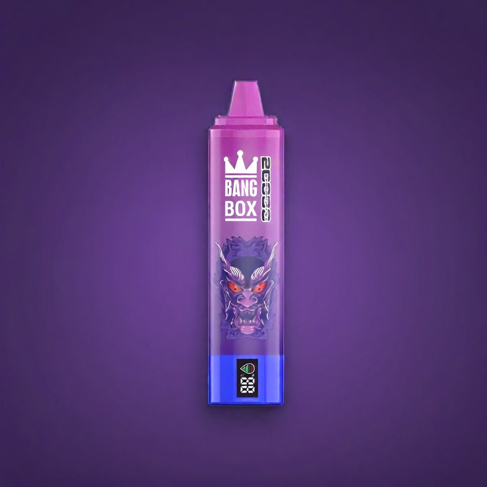 Bang Box 20000 Puffs France Grosiste - Glace Raisin (glace de raisin), 35 ml, 5% de nicotine, bobine de maille