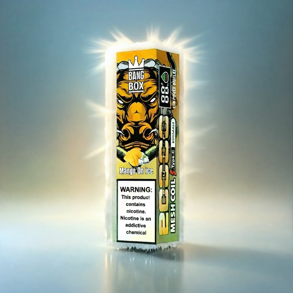 Bang Box 20000 Puffs France Grosiste - Mango Sur Glace, 35 ml, 5% de nicotine, rechargeable 850mAh