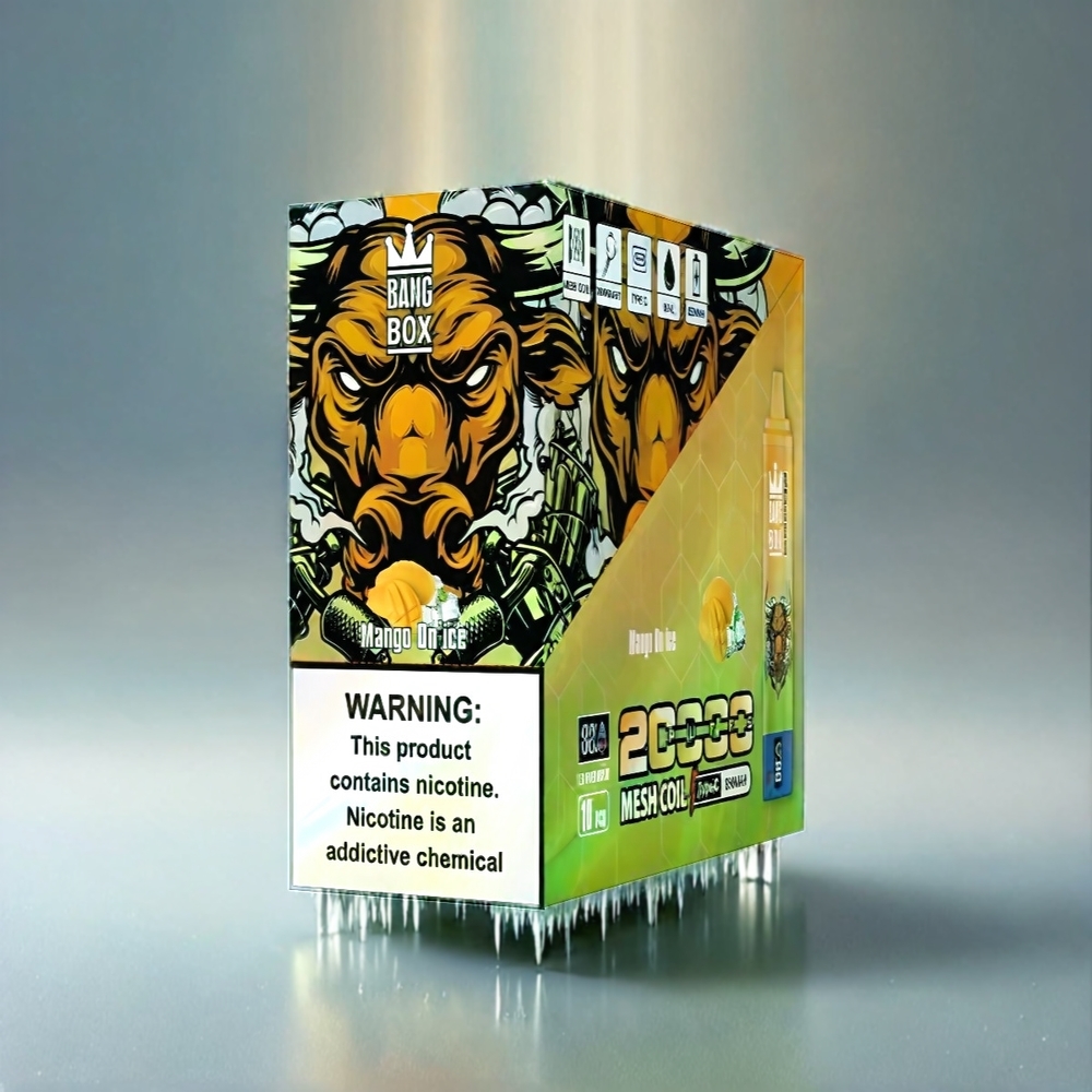 Bang Box 20000 Puffs France Grosiste - Mango Sur Glace, 35 ml, 5% de nicotine, rechargeable 850mAh