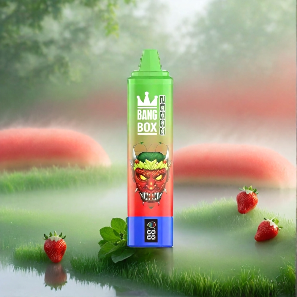 Bang Box 20000 Puffs France Grossiste AVEC 35ml e-liquid et 12 sauvegardes (fulse pastèque) - 0% 2% 3% 5% de nicotine