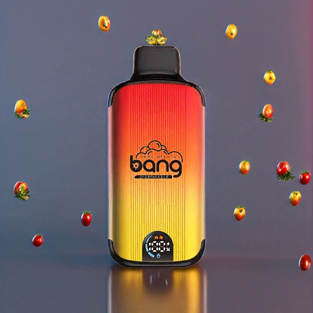 Bang 20000 Puffs France Grossiste - E-liquide Fraise Mangue, 13400mAh, Charge Type-C, Écran Intelligent