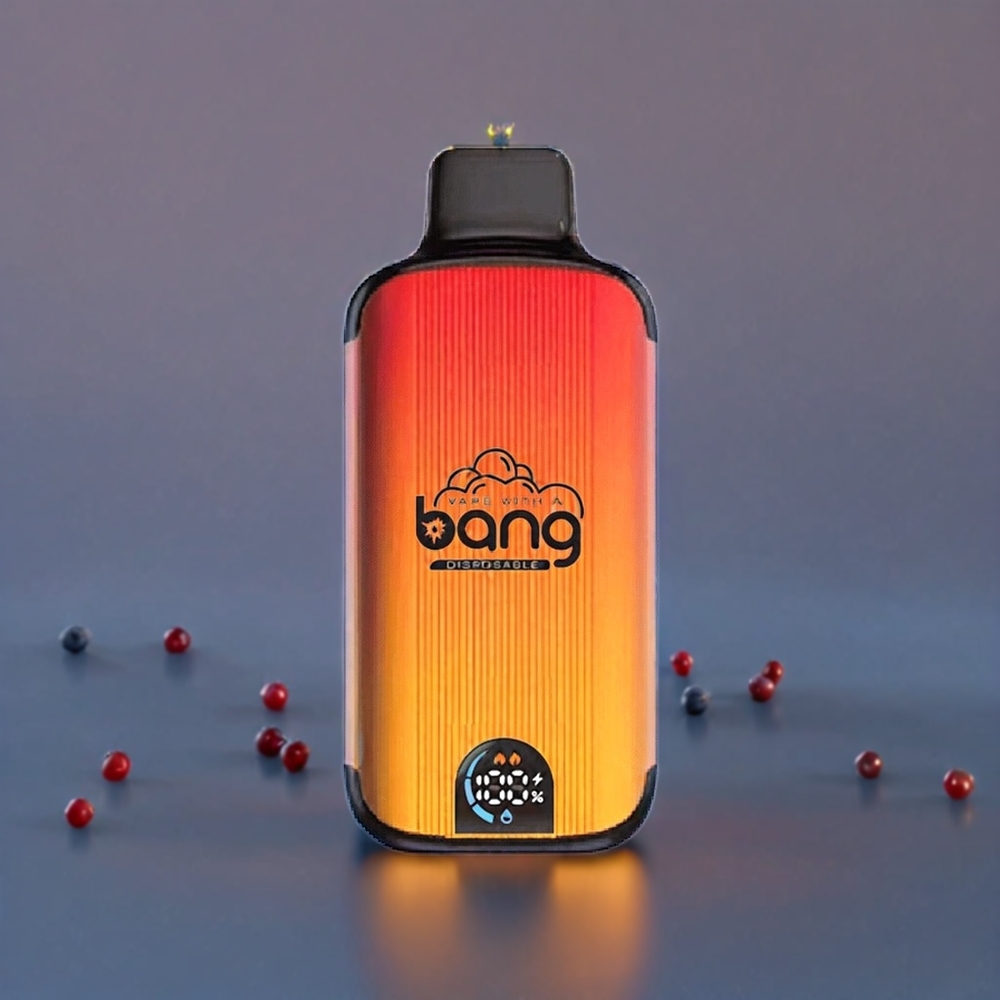 Bang 20000 Puffs France Grossiste - E-liquide Myrtille Pastèque avec Écran Intelligent, Batterie 13400 et Double Bobine Mesh